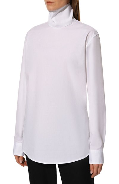 Хлопковая блузка DRIES VAN NOTEN белого цвета по цене 34950 руб., арт. 222-010786-5322, фото 3 Хлопковая блузка DRIES VAN NOTEN, арт. 222-010786-5322, фото 3