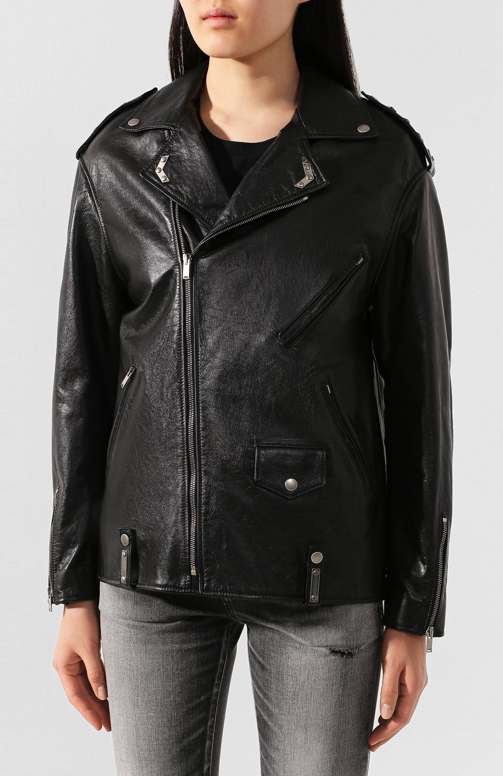 Кожаная куртка SAINT LAURENT, арт. 589446/Y5RD2, фото 3