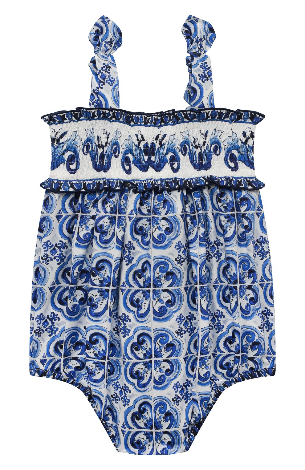 Хлопковое боди DOLCE & GABBANA синего цвета по цене 23850 руб., арт. L21084/G7EX8, фото 2 Хлопковое боди DOLCE & GABBANA, арт. L21084/G7EX8, фото 2