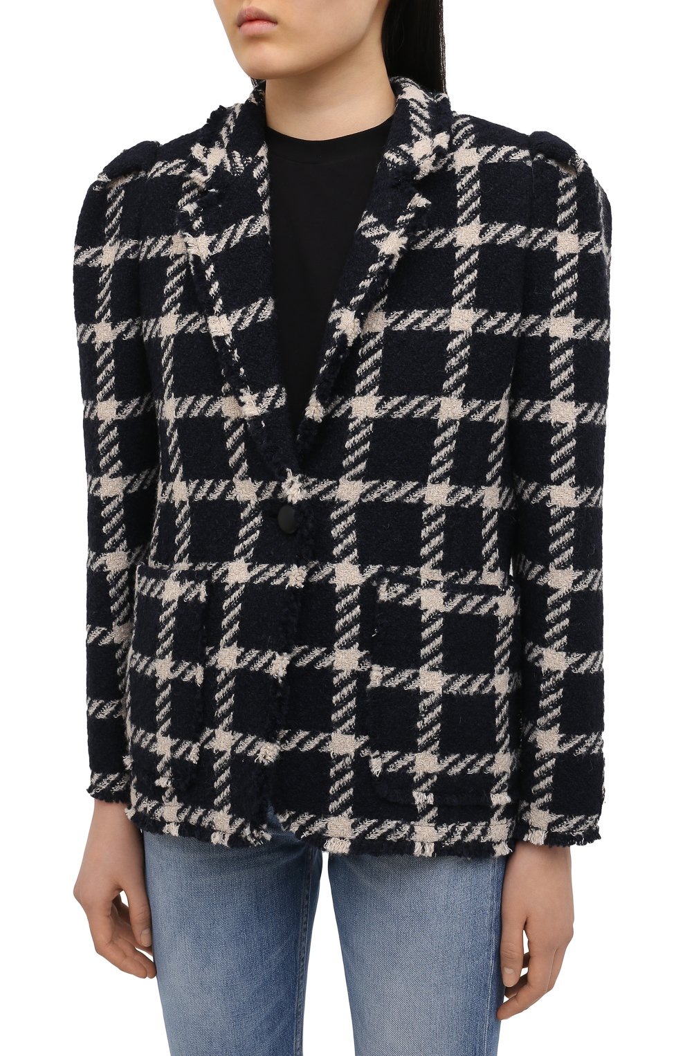 Жакет ISABEL MARANT темно-синего цвета по цене 113500 руб., арт. VE1558-21P007I/KAD0M0, фото 3 Жакет ISABEL MARANT, арт. VE1558-21P007I/KAD0M0, фото 3