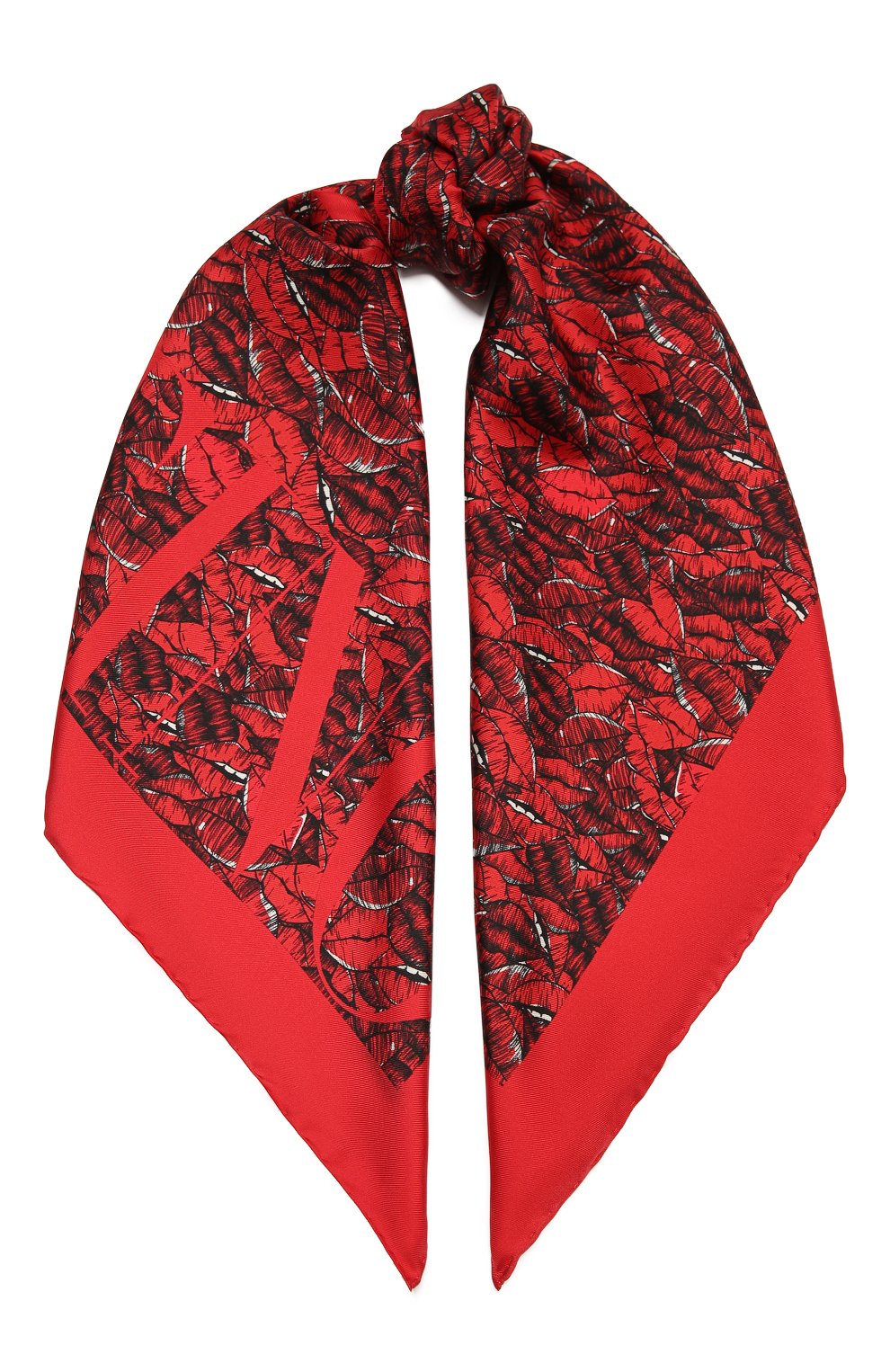 Шелковый платок VALENTINO красного цвета по цене 41250 руб., арт. VW2EI114/XFY, фото 1 Шелковый платок VALENTINO, арт. VW2EI114/XFY, фото 1