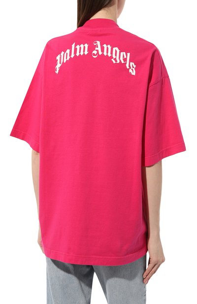 Хлопковая футболка PALM ANGELS, арт. PWAA017F22JER0043260, фото 4
