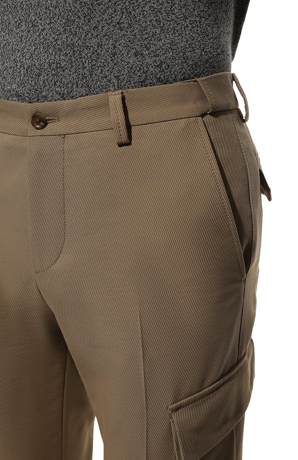 Брюки-карго из хлопка и шерсти CORNELIANI, арт. 894L02-2118200/00, фото 5