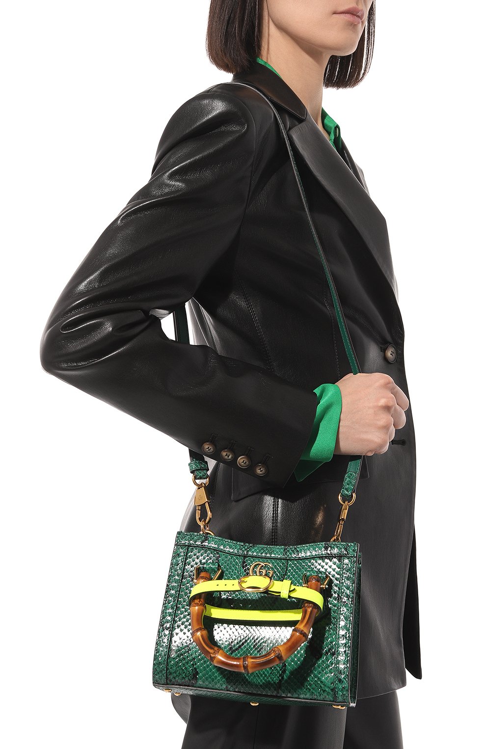 Сумка-тоут diana small из кожи питона GUCCI, арт. 655661 LU3ZT, фото 2