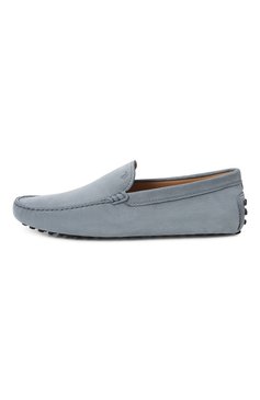 Мужские мокасины gommino из нубука TOD’S голубого цвета, арт. XXM64C00040/6RN | Фото 4 (Материал внешний: Натуральная кожа; Материал сплава: Проставлено; Нос: Не проставлено; Материал внутренний: Натуральная ко�жа; Стили: Кэжуэл)