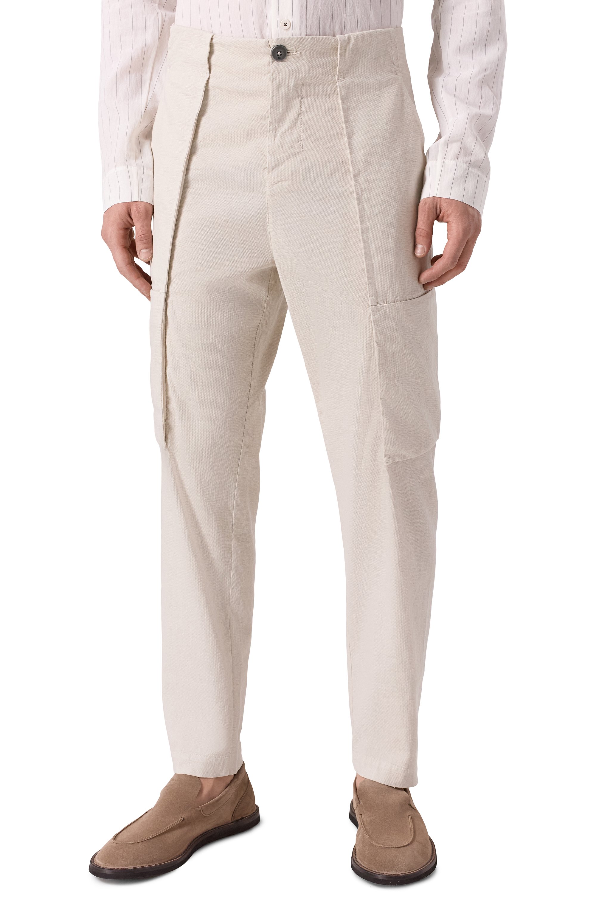 Брюки-карго из хлопка и льна TRANSIT, арт. CFUTRZE141, фото 3