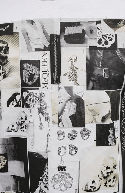 Хлопковая футболка ALEXANDER MCQUEEN белого цвета по цене 24350 руб., арт. 662589/QRZ75, фото 5 Хлопковая футболка ALEXANDER MCQUEEN, арт. 662589/QRZ75, фото 5