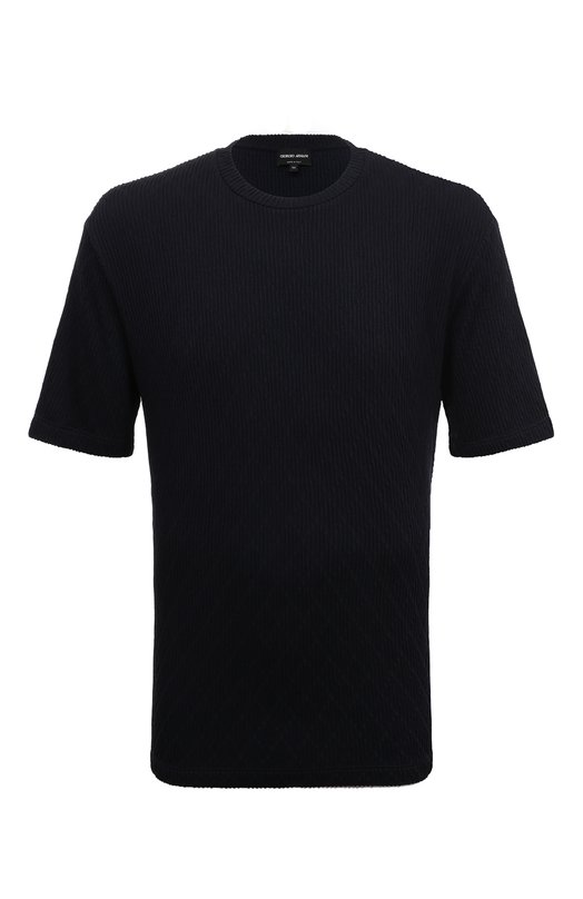 Футболка из вискозы и кашемира Giorgio Armani 6RSM91/SJCEZ Синий 6RSM91/SJCEZ