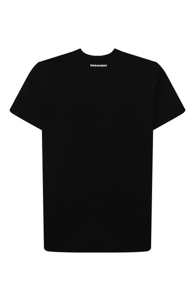 Хлопковая футболка DSQUARED2 черного цвета по цене 9950 руб., арт. DQ0666-D004G, фото 2 Хлопковая футболка DSQUARED2, арт. DQ0666-D004G, фото 2