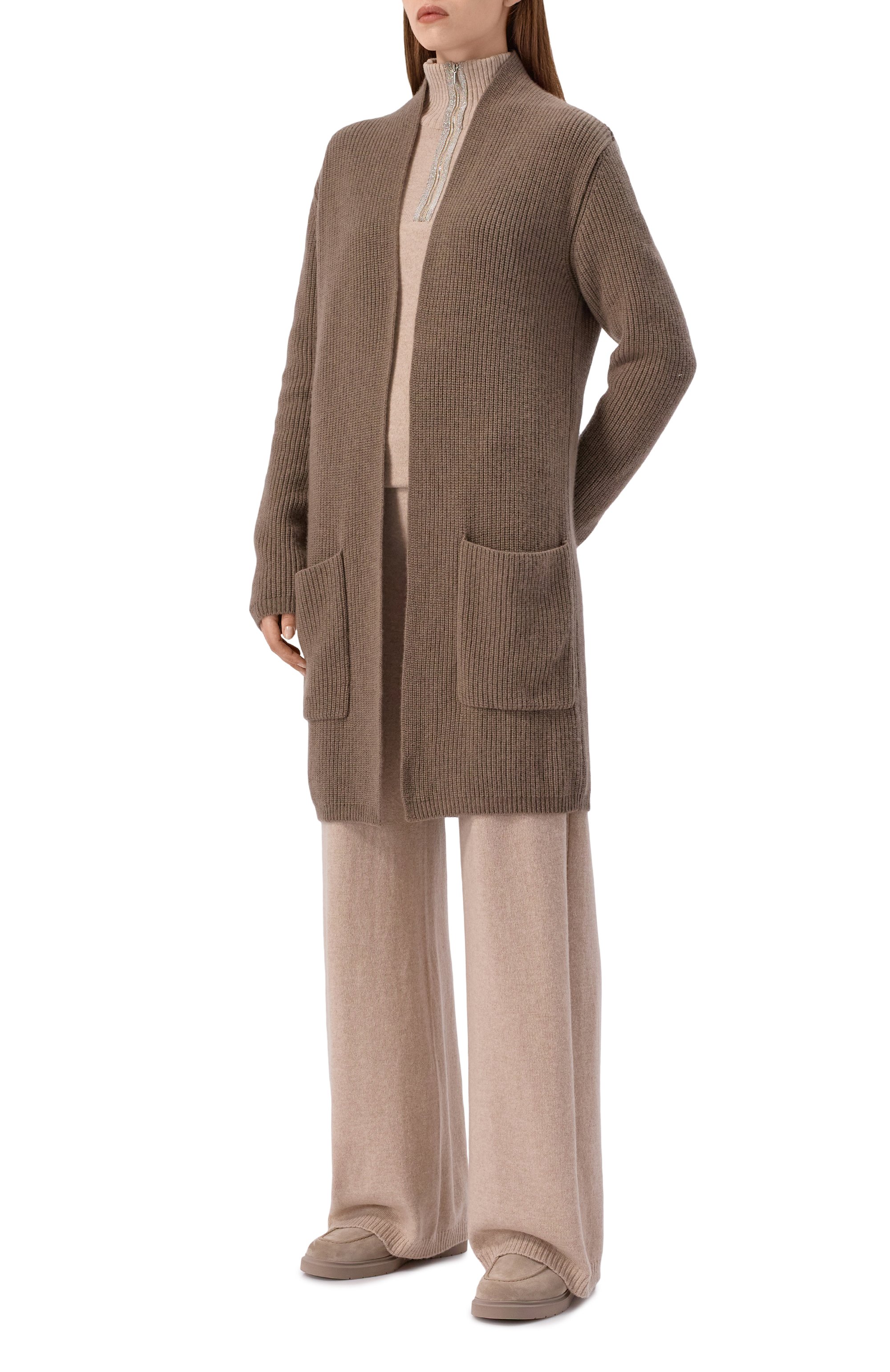 Кашемировый кардиган COLOMBO темно-бежевого цвета по цене 357000 руб., арт. MA04834/CH/2-26KI, фото 2 Кашемировый кардиган COLOMBO, арт. MA04834/CH/2-26KI, фото 2