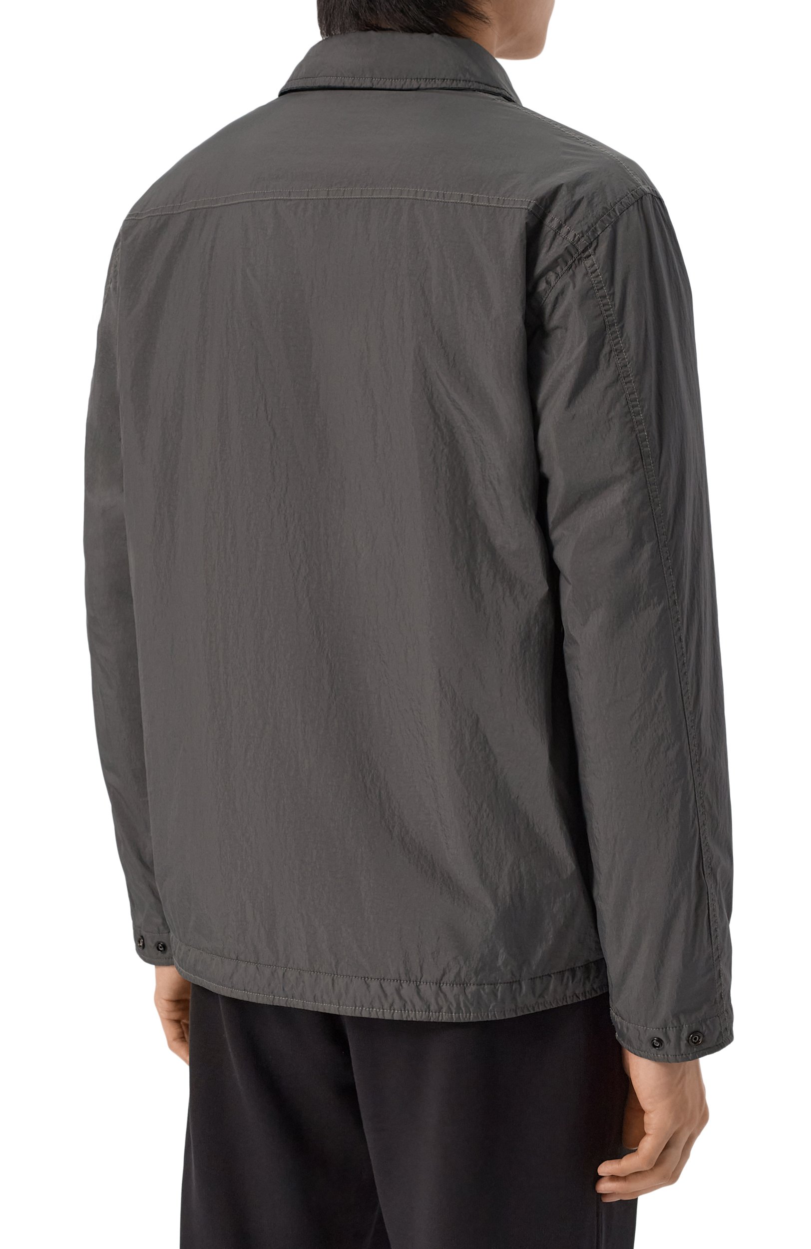 Куртка-рубашка STONE ISLAND темно-серого цвета по цене 88300 руб., арт. L1S151200002/S0A23, фото 4 Куртка-рубашка STONE ISLAND, арт. L1S151200002/S0A23, фото 4