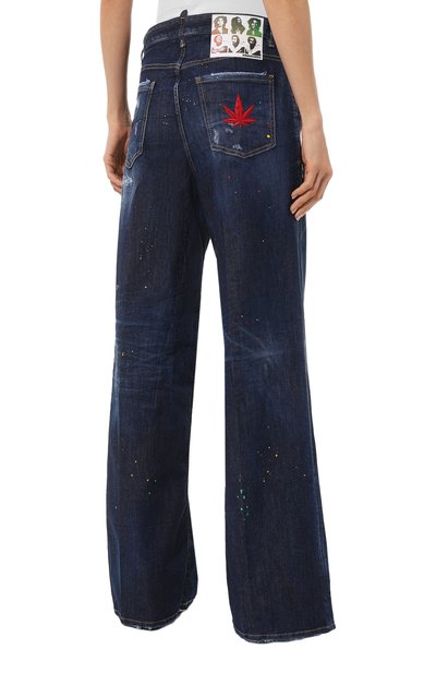 Джинсы DSQUARED2 темно-синего цвета по цене 78150 руб., арт. S72LB0602/S30789, фото 4 Джинсы DSQUARED2, арт. S72LB0602/S30789, фото 4