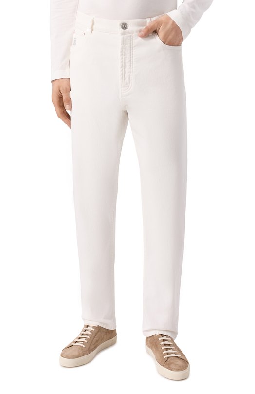 Джинсы Iconic Fit Brunello Cucinelli MP77P01090 Белый  MP77P01090 Фото 3