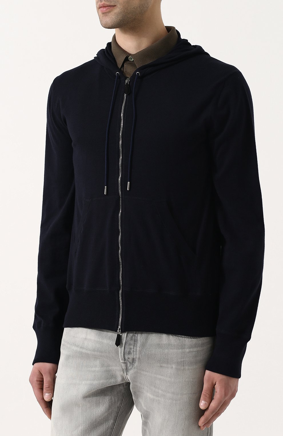 Толстовка на молнии из смеси хлопка и шелка с кашемиром TOM FORD, арт. BPU91/TFK157, фото 3