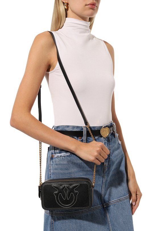 Сумка Carrie mini Pinko 103799/A1LF Чёрный  103799/A1LF Фото 2