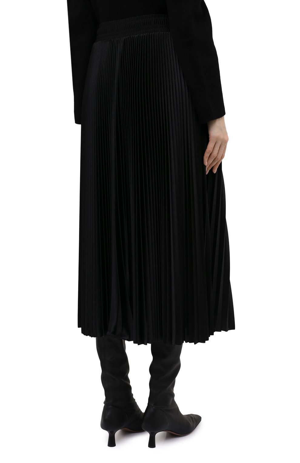 Плиссированная юбка BALENCIAGA черного цвета по цене 142500 руб., арт. 659068/TJV20, фото 4 Плиссированная юбка BALENCIAGA, арт. 659068/TJV20, фото 4
