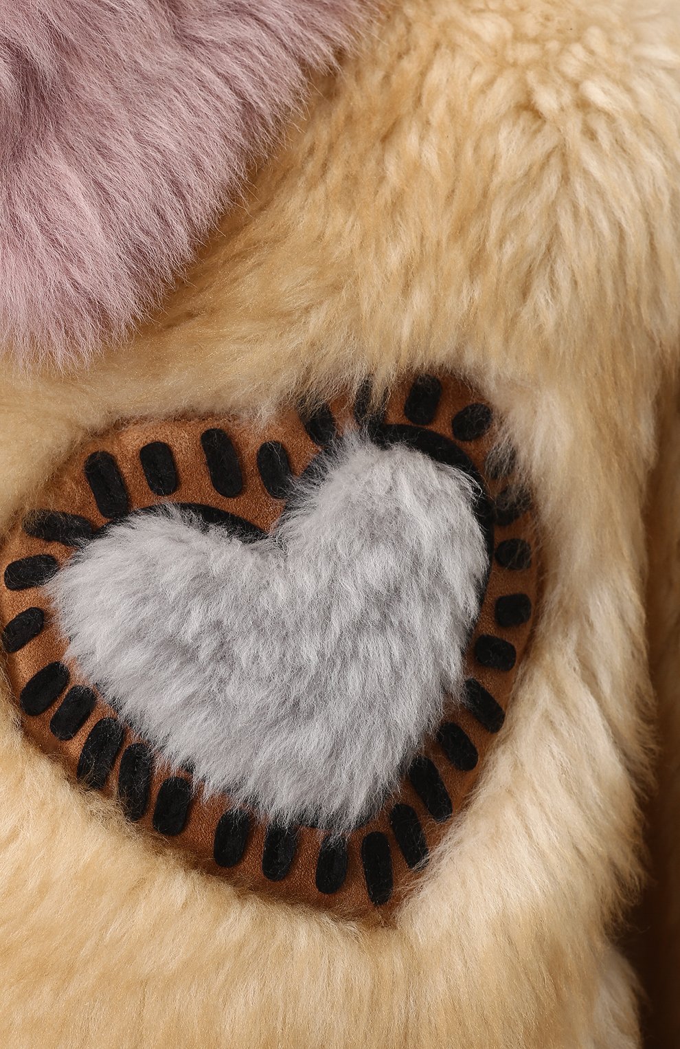 Укороченная шуба из овчины с отложным воротником COACH, арт. 30490, фото 5