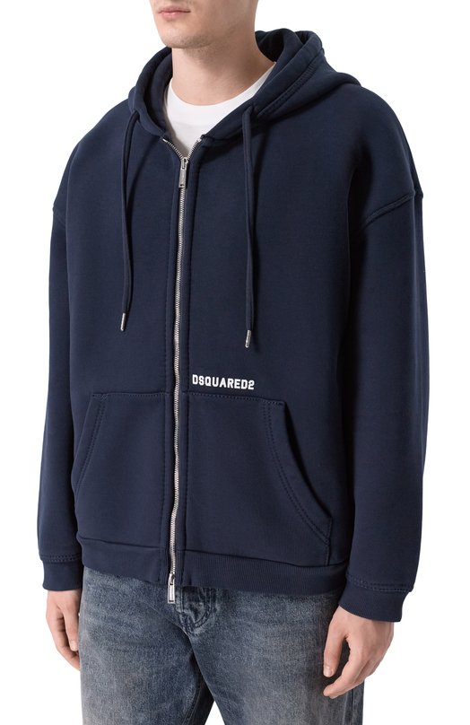 Хлопковая толстовка Dsquared2 S74HG0185/D25027 Синий  S74HG0185/D25027 Фото 3