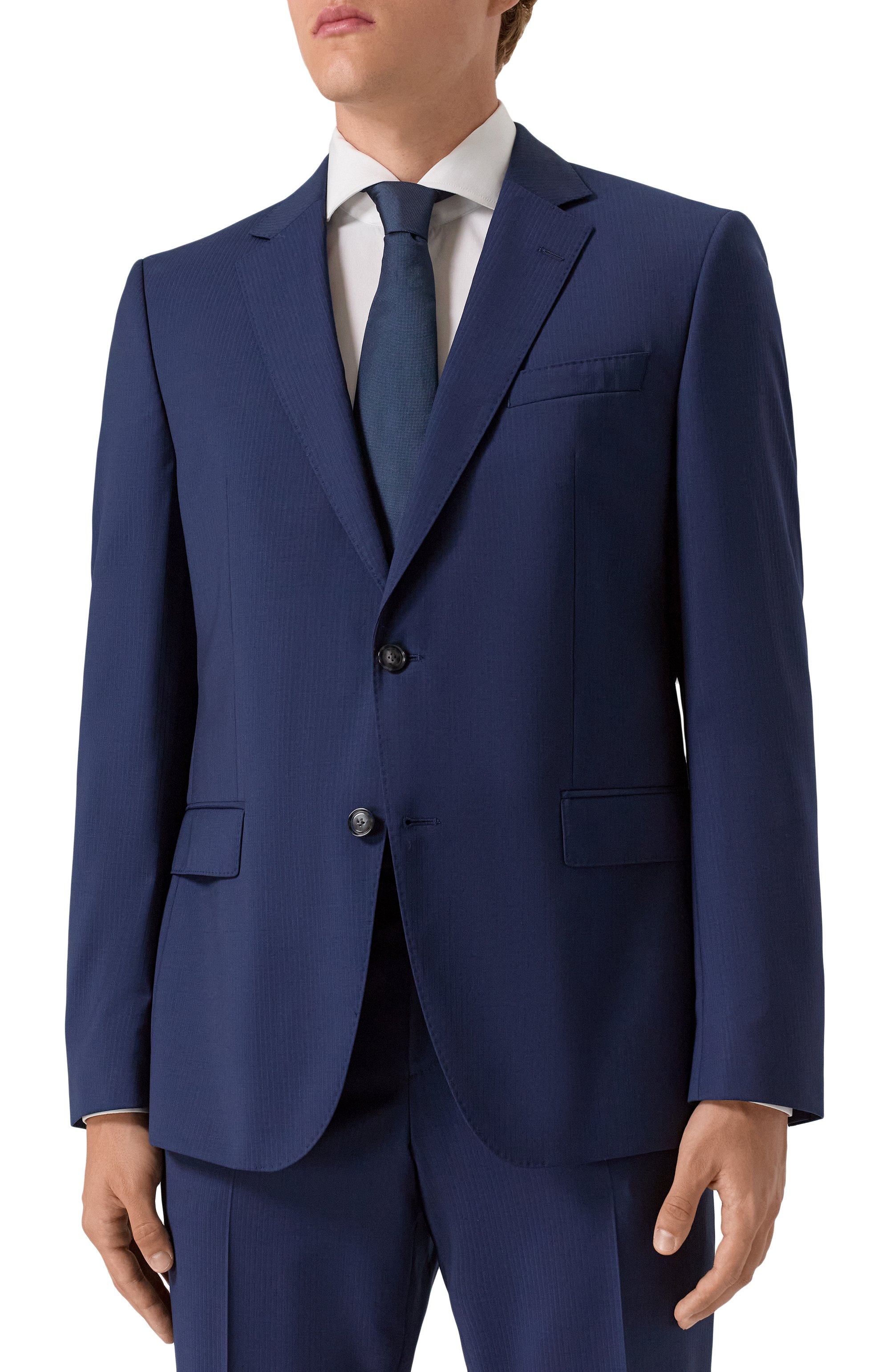 Шерстяной костюм BOSS темно-синего цвета по цене 105000 руб., арт. 50546079, фото 3 Шерстяной костюм BOSS, арт. 50546079, фото 3