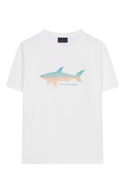 Хлопковая футболка PAUL & SHARK JUNIOR, арт. WUM00H/LAA53/6A-8A
