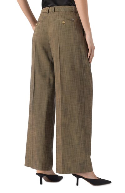 Брюки из вискозы BOSS хаки цвета по цене 29850 руб., арт. 50530924, фото 4 Брюки из вискозы BOSS, арт. 50530924, фото 4