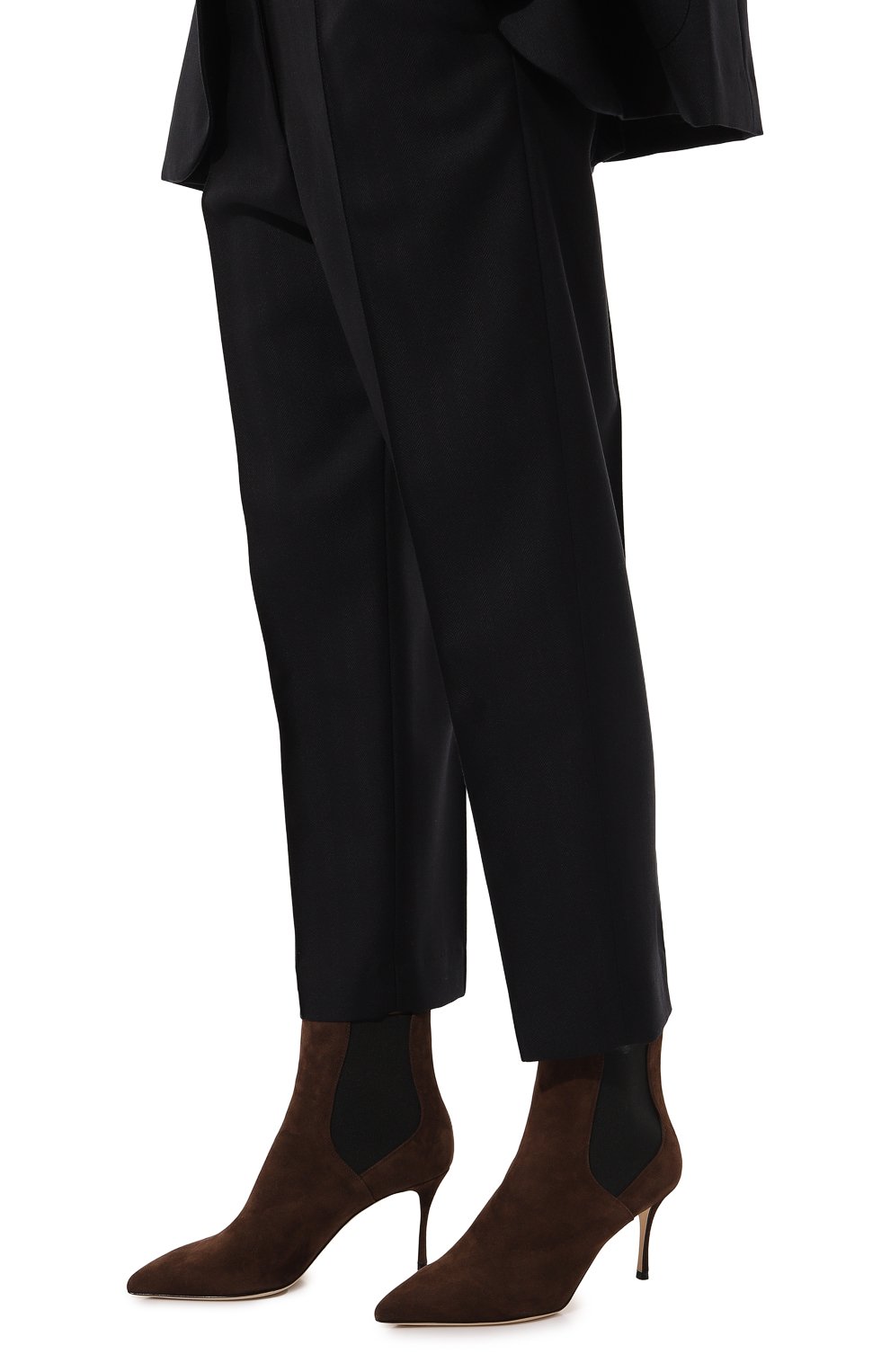 Замшевые ботильоны godiva 75 SERGIO ROSSI коричневого цвета по цене 87550 руб., арт. A85470-MCAZ01, фото 3 Замшевые ботильоны godiva 75 SERGIO ROSSI, арт. A85470-MCAZ01, фото 3