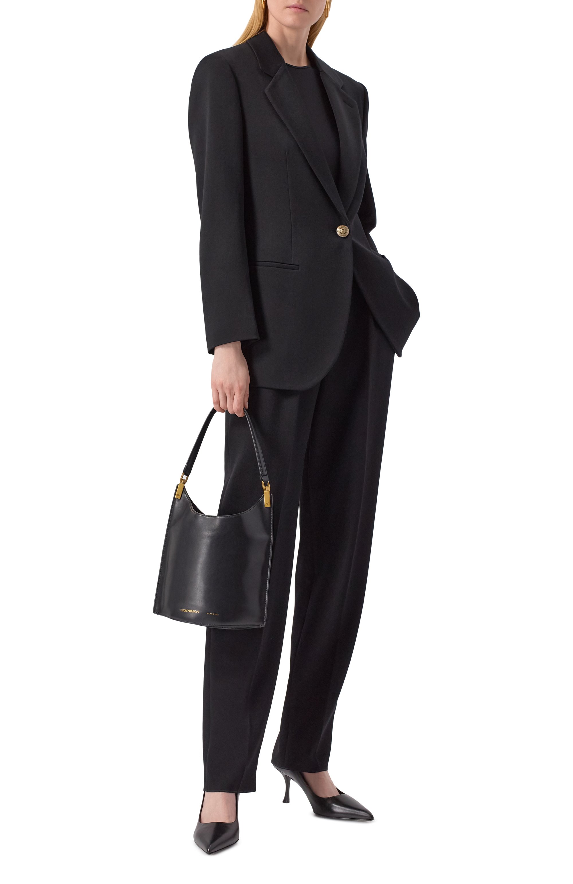 Сумка EMPORIO ARMANI черного цвета по цене 66700 руб., арт. EW001948/AF13383, фото 7 Сумка EMPORIO ARMANI, арт. EW001948/AF13383, фото 7