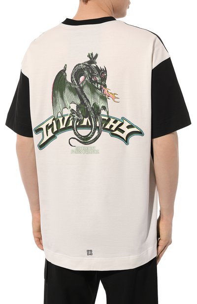 Хлопковая футболка GIVENCHY черно-белого цвета по цене 69950 руб., арт. BM71JA3YJY, фото 4 Хлопковая футболка GIVENCHY, арт. BM71JA3YJY, фото 4