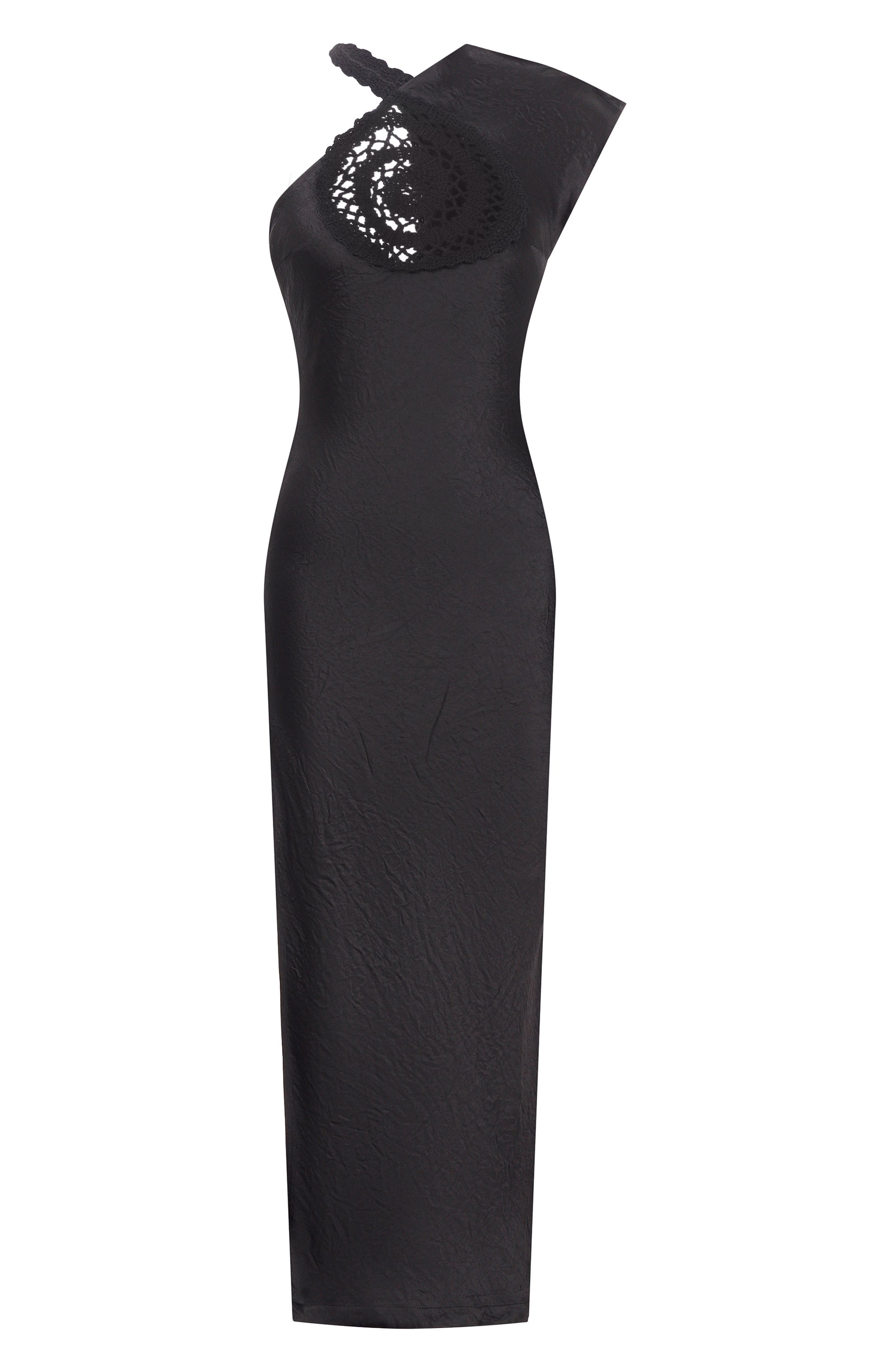 Платье YUZEFI, арт. LIRINA-ASSYMETRIC ACETATE CR0CHET DRESS/SATEEN, фото 1