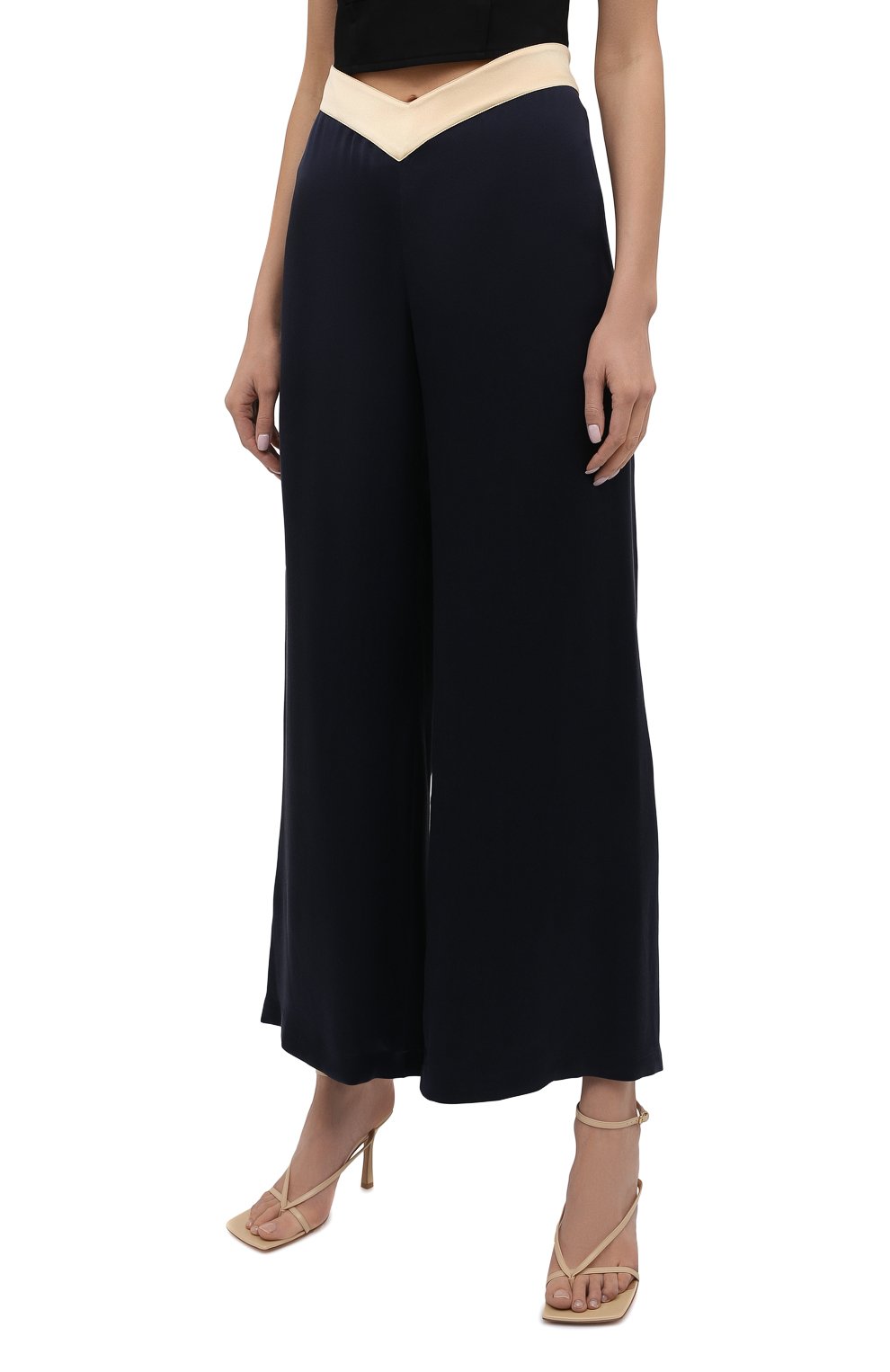 Шелковые брюки LANVIN темно-синего цвета по цене 99500 руб., арт. RW-TR0002-4324-E21, фото 3 Шелковые брюки LANVIN, арт. RW-TR0002-4324-E21, фото 3