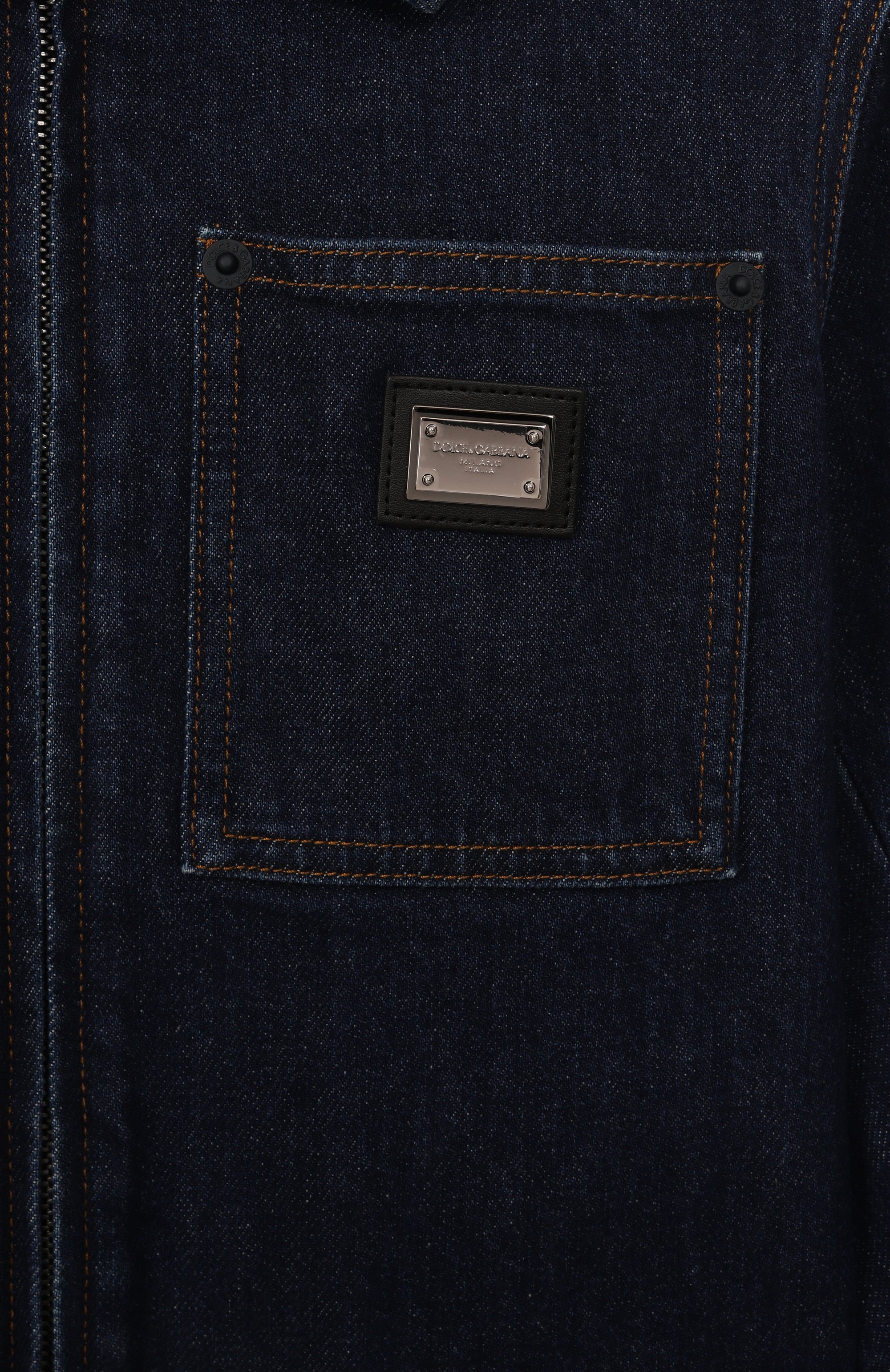 Джинсовая куртка DOLCE & GABBANA темно-синего цвета по цене 71950 руб., арт. L42B88/LDD23/2-6, фото 3 Джинсовая куртка DOLCE & GABBANA, арт. L42B88/LDD23/2-6, фото 3
