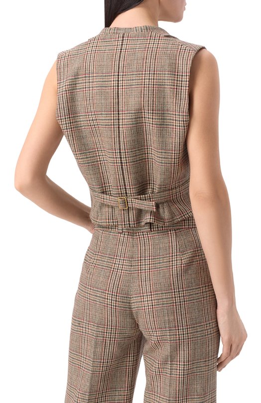 Шерстяной жилет Chloé CH25SGI01304 Бежевый  CH25SGI01304 Фото 4