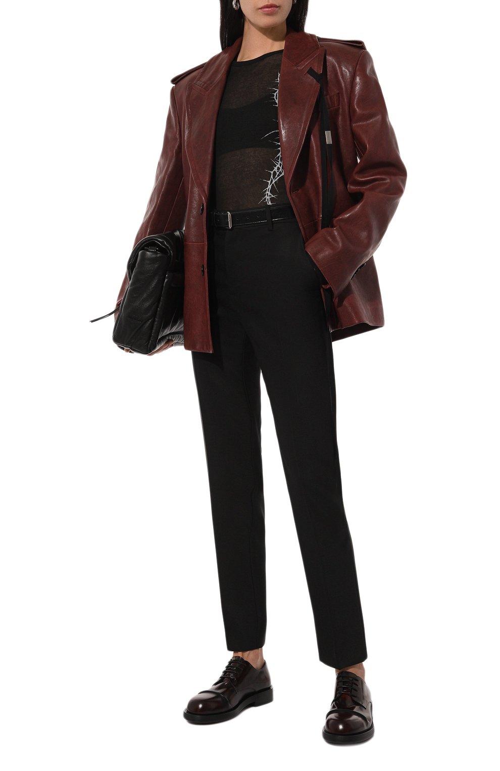 Кожаные дерби dex pintuck ANN DEMEULEMEESTER, арт. 2402-W-F30-LT139-036, фото 2