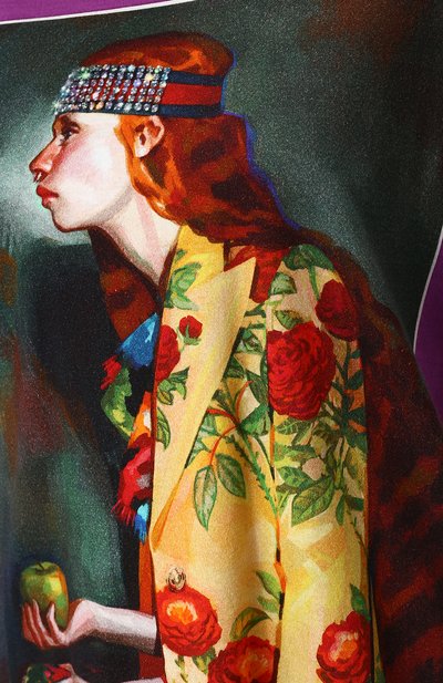 Хлопковая футболка свободного кроя с принтом GUCCI, арт. 492347/X3L90, фото 5