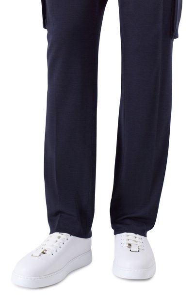 Кожаные кеды t-switch FRANCESCHETTI белого цвета по цене 34200 руб., арт. BREE001/MEM0RY, фото 3 Кожаные кеды t-switch FRANCESCHETTI, арт. BREE001/MEM0RY, фото 3