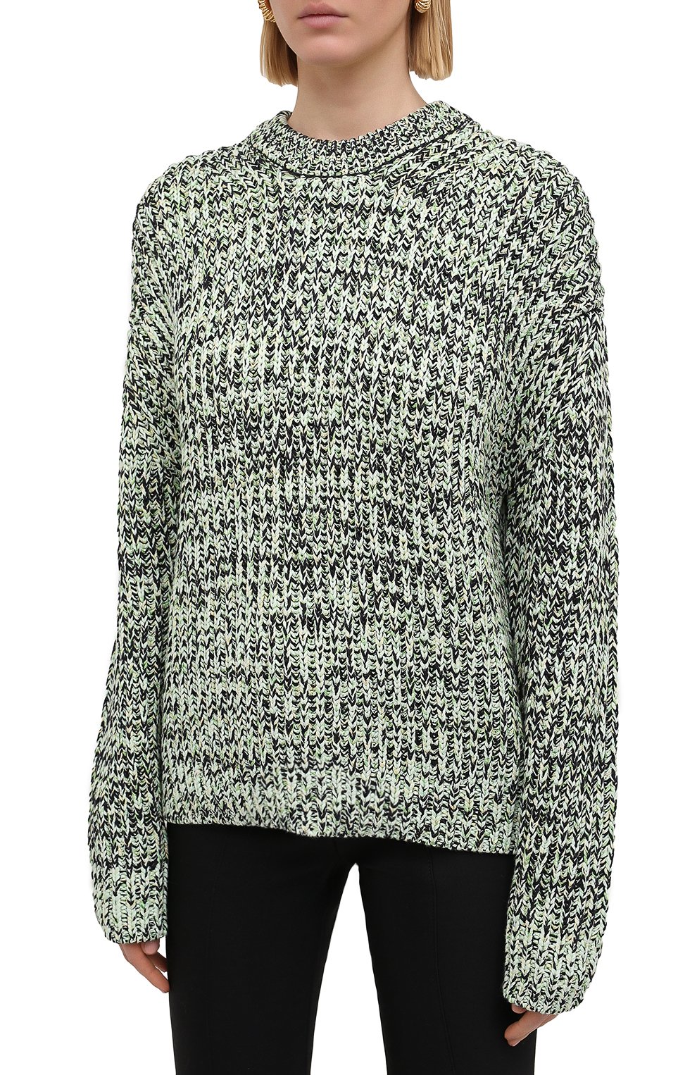 Свитер из хлопка и вискозы PROENZA SCHOULER WHITE LABEL, арт. WL2117566-KC084, фото 3