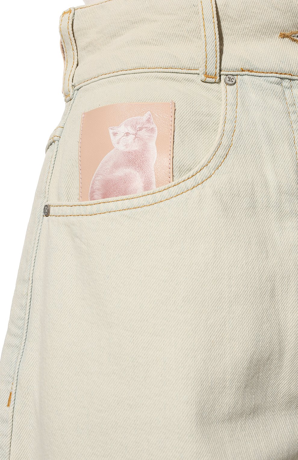 Джинсы ULYANA SERGEENKO голубого цвета по цене 85000 руб., арт. PNT001SS21Denim 0025дж, фото 5 Джинсы ULYANA SERGEENKO, арт. PNT001SS21Denim 0025дж, фото 5
