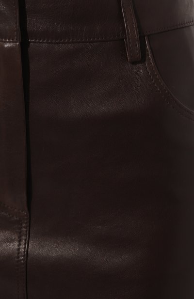 Кожаная юбка VENERA M. темно-коричневого цвета по цене 128100 руб., арт. С-10, фото 5 Кожаная юбка VENERA M., арт. С-10, фото 5