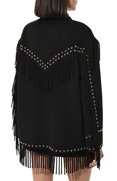 Шерстяной жакет P.A.R.O.S.H. черного цвета по цене 156500 руб., арт. LEAK-D430996B, фото 4 Шерстяной жакет P.A.R.O.S.H., арт. LEAK-D430996B, фото 4