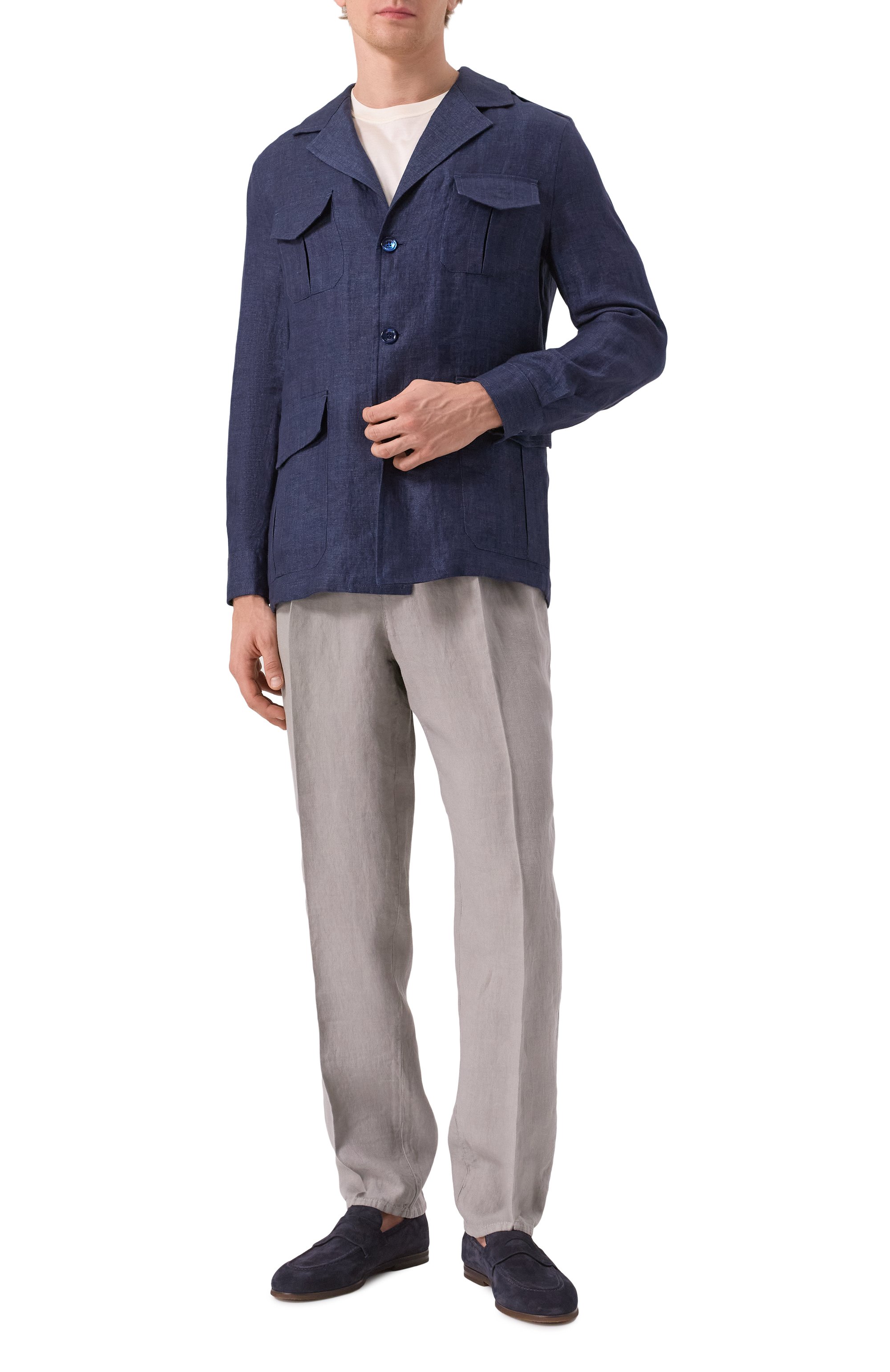 Льняные брюки BRUNELLO CUCINELLI, арт. M243DE1710, фото 2