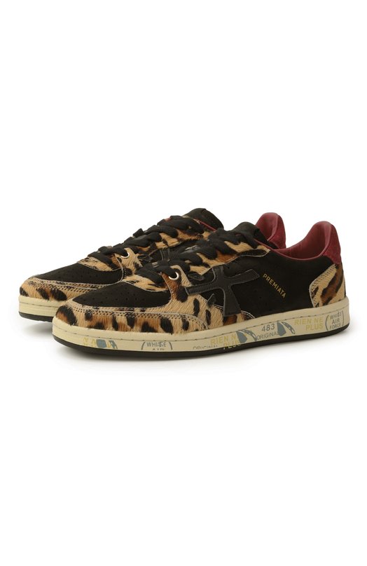 Кожаные кеды Bskt Clay Premiata BSKTCLAD/VAR 7665 Леопардовый BSKTCLAD/VAR 7665