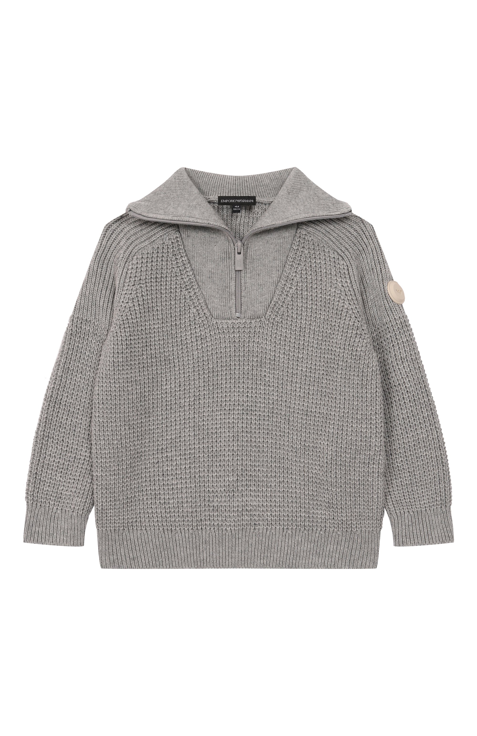 Свитер из хлопка и шерсти EMPORIO ARMANI, арт. EB000650/AF17342, фото 1