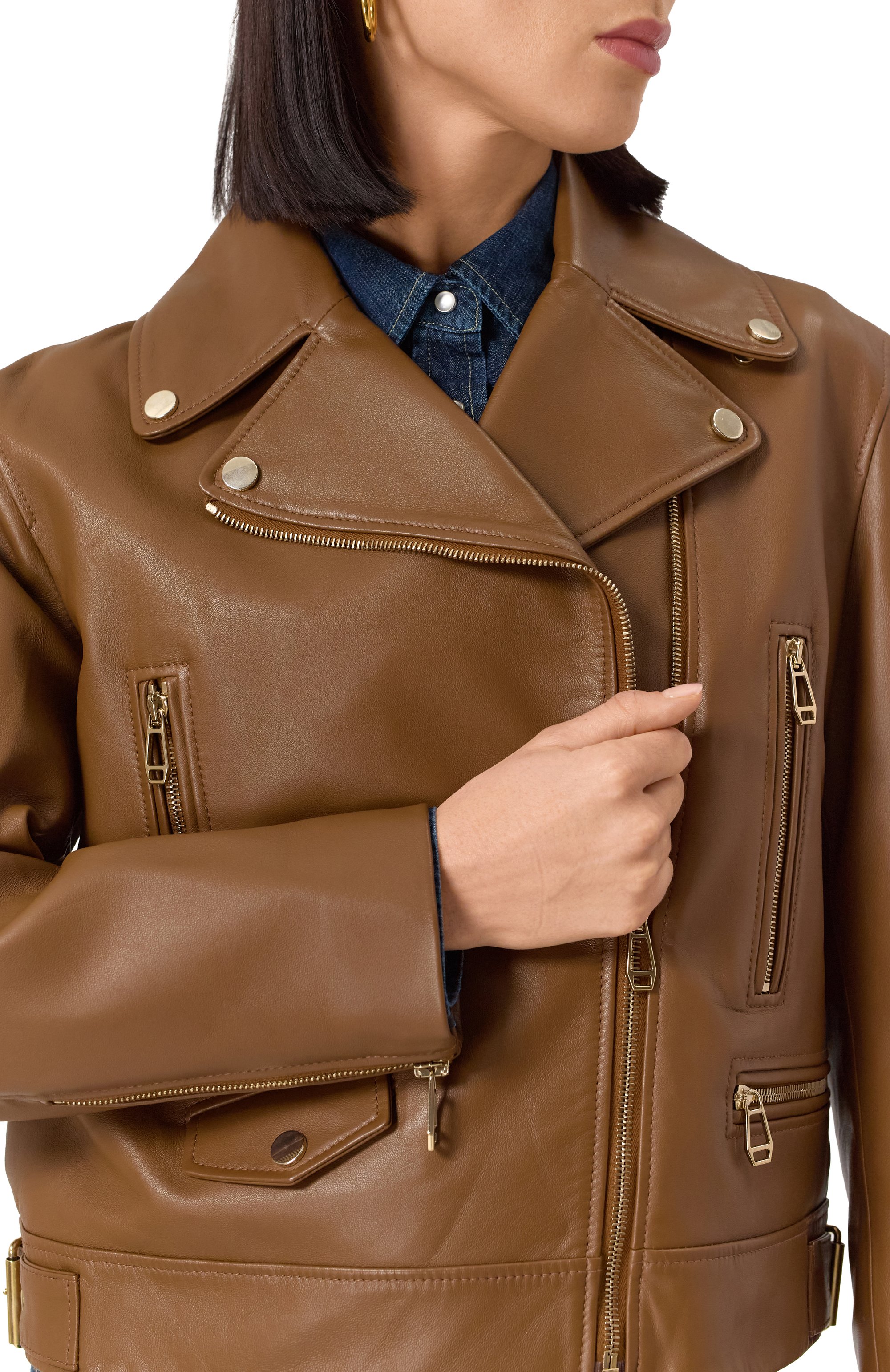 Кожаная куртка MVST, арт. ZBCK-Y089, фото 5