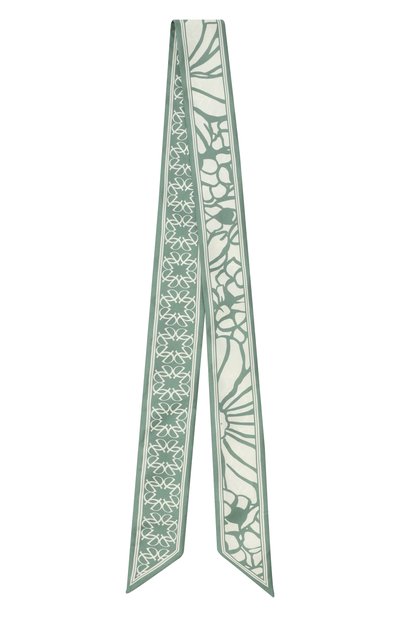 Шелковый шарф-твилли ELIE SAAB зеленого цвета по цене 12850 руб., арт. SE5120ST756, фото 4 Шелковый шарф-твилли ELIE SAAB, арт. SE5120ST756, фото 4