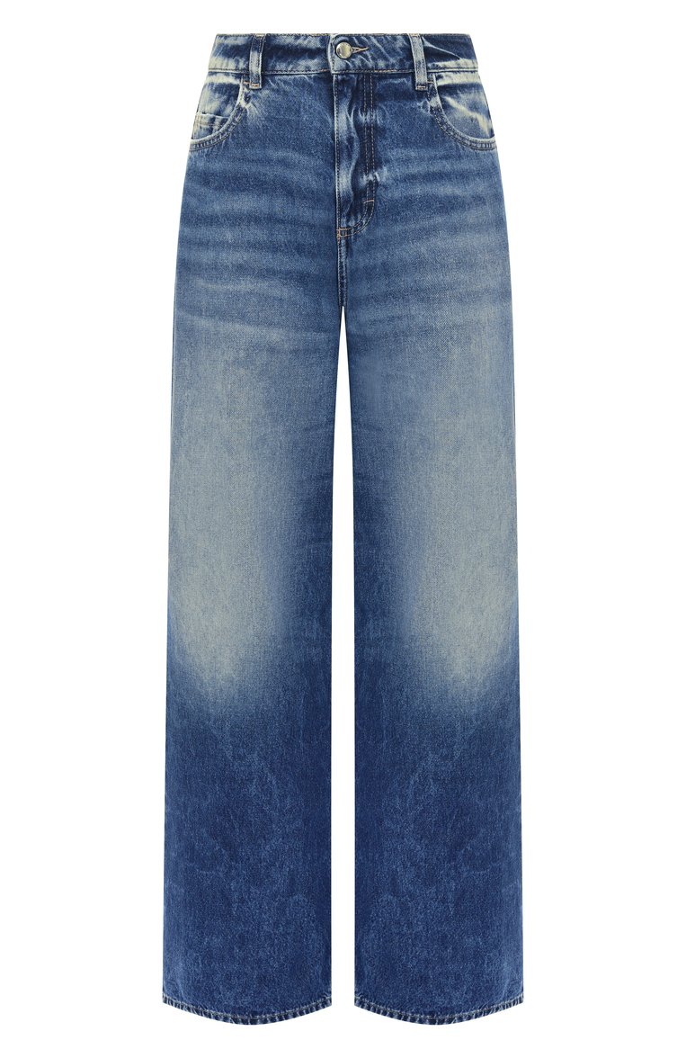 Женские джинсы debby ICON DENIM LA синего цвета, арт. DEBBY/ID8460 | Фото 1 (Длина (брюки, джинсы): Стандартные; Материал внешний: Хлопок, Деним; Кросс-КТ: Деним; Силуэт Ж (брюки и джинсы): Широкие; Детали: Делаве; Стили: Кэжуэл; Автоматизация ТО: Проставлено; Автоматизация состава: Проставлено)