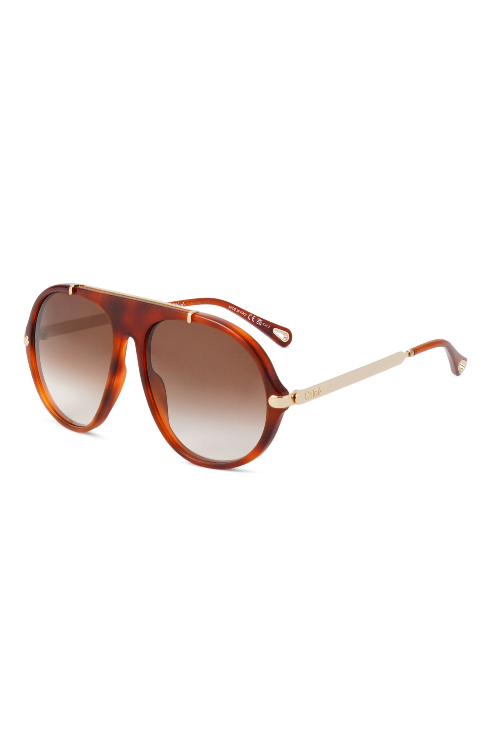 Солнцезащитные очки CHLOÉ коричневого цвета по цене 47800 руб., арт. CH0357S 002, фото 1 Солнцезащитные очки CHLOÉ, арт. CH0357S 002, фото 1