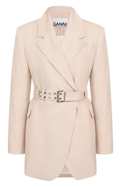 Женский жакет из хлопка и льна GANNI, арт. W0231/265