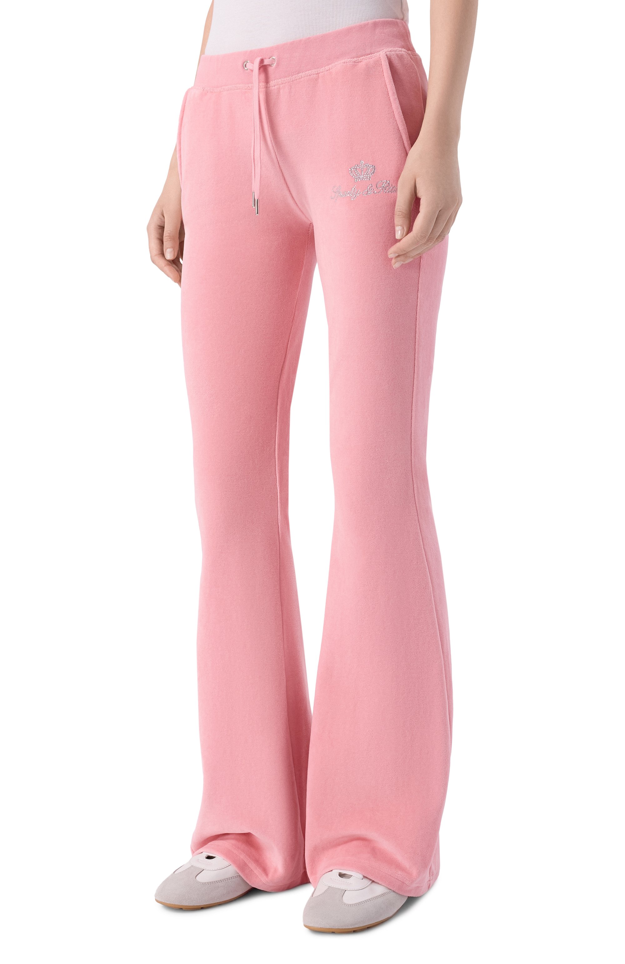 Хлопковые брюки SPORTY AND RICH, арт. PA067716689PI07/JUICY SCRIPT VEL0UR SWEATPANT, фото 3