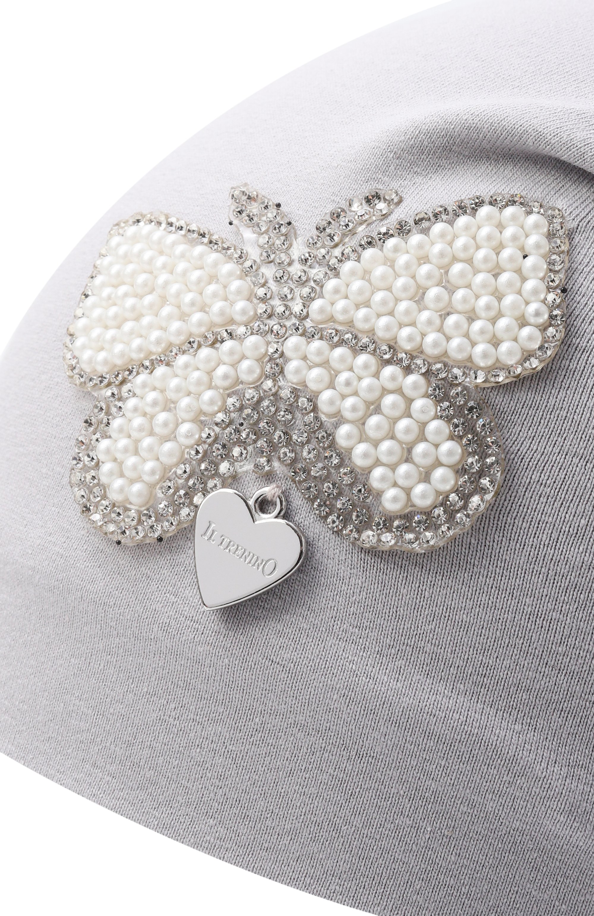 Хлопковая шапка IL TRENINO светло-серого цвета по цене 6960 руб., арт. FB-6305, фото 3 Хлопковая шапка IL TRENINO, арт. FB-6305, фото 3