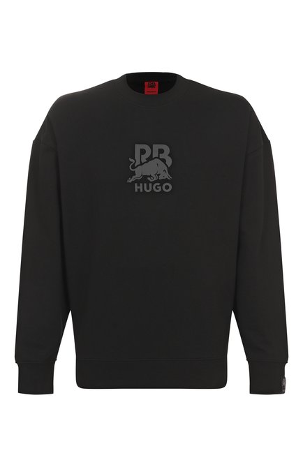 Мужской хлопковый свитшот hugo x rb HUGO черного цвета, арт. 50542806 | Фото 1 (Материал внешний: Хлопок; Материал сплава: Проставлено; Рукава: Длинные; Драгоценные камни: Проставлено; Длина (для топов): Стандартные)